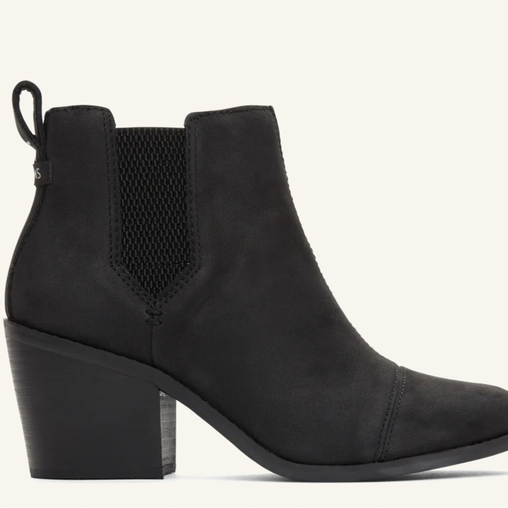 Toms Black Suede Ankle Booties